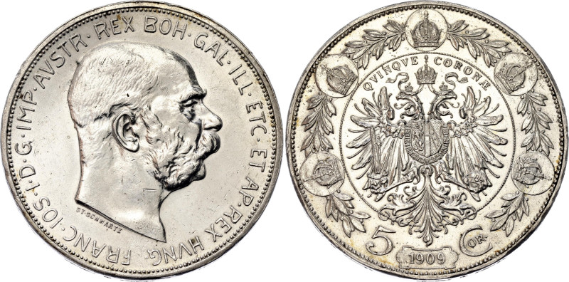 Austria 5 Corona 1909

KM# 2813, N# 12315; Silver 23.98 g.; Franz Joseph I; XF...