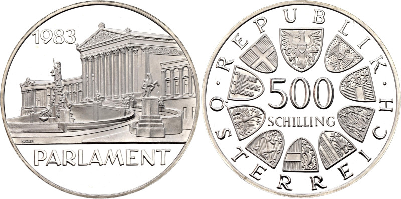 Austria 500 Schilling 1983

KM# 2964, N# 44283; Silver 24.00 g., Proof; Centen...