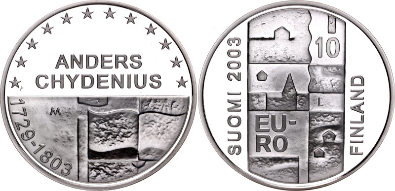 Finland 10 Euro 2003

KM# 110, N# 13326; Silver 27.4 g.; Proof; 200th Annivers...