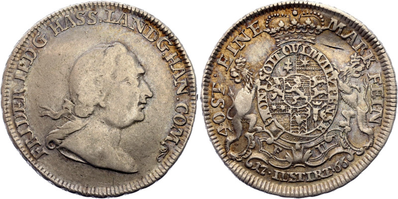 German States Hesse-Cassel 1/3 Thaler 1766 FU

KM# 482; Silver 6.89 g.; Friedr...