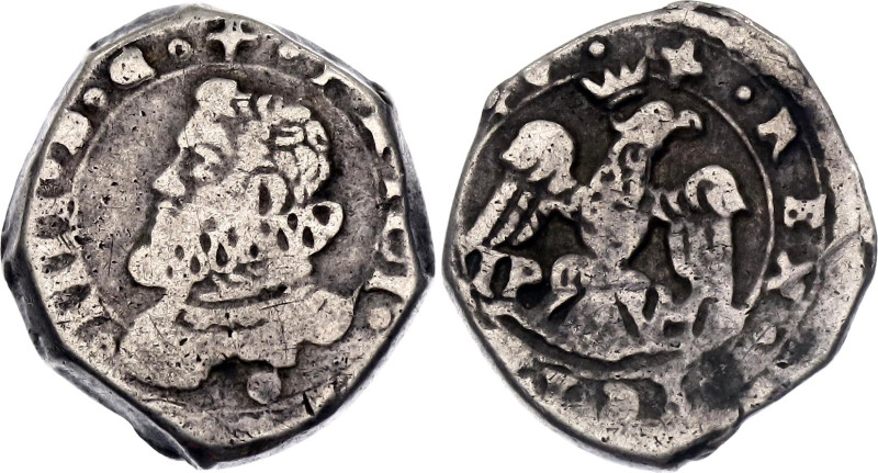 Italian States Sicily 1 Tari 1646

Silver 2.54 g.; Philip IV; Messina Mint; ma...