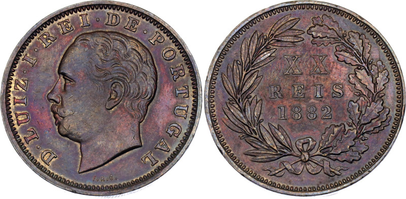 Portugal 20 Reis 1882

KM# 527, Gomes# L1 07, N# 768; Bronze; Luís I; UNC