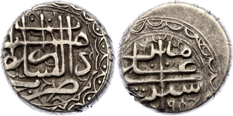 Afghanistan 1/2 Rupee 1878 AH 1295

KM# 413, N# 85347; Silver 4.59 g.; Sher Al...