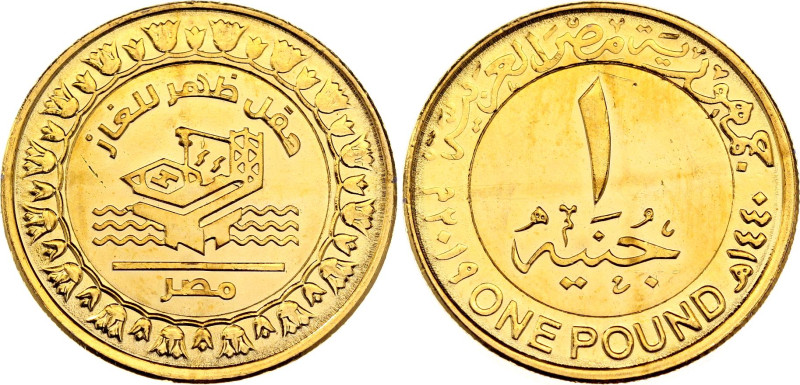 Egypt 1 Pound 2019 AH 1440

UC# 105, N# 162414; Gold Plated; Zohr Gas Field; U...