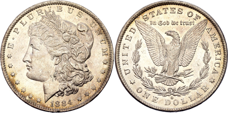 United States 1 Dollar 1884 O

KM# 110, N# 1492; Silver 26.82 g.; "Morgan Doll...