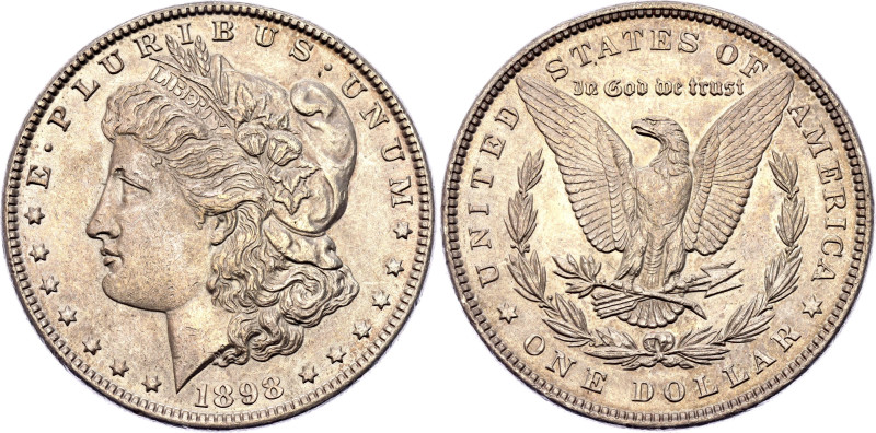 United States 1 Dollar 1898

KM# 110, N# 1492; Silver 26.78 g.; "Morgan Dollar...