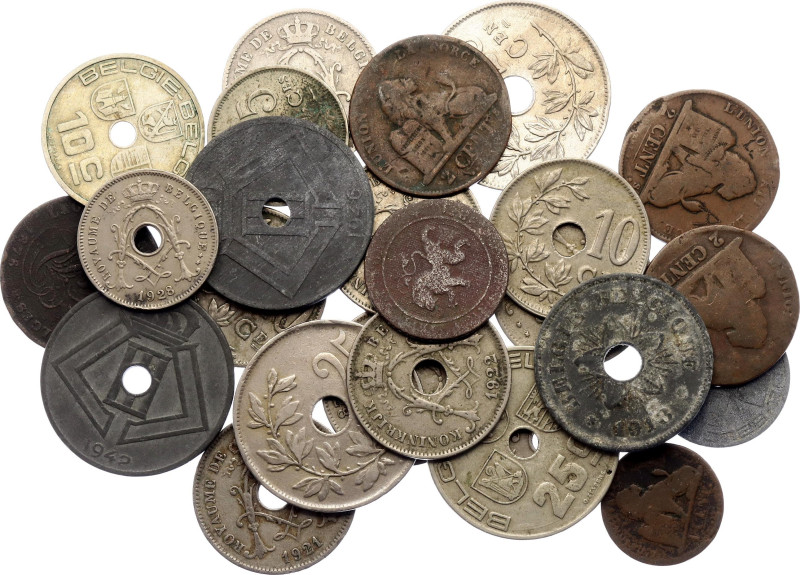 Belgium Lot of 25 Coins 1861 -1946

Variuos dates & denomination; VF/XF