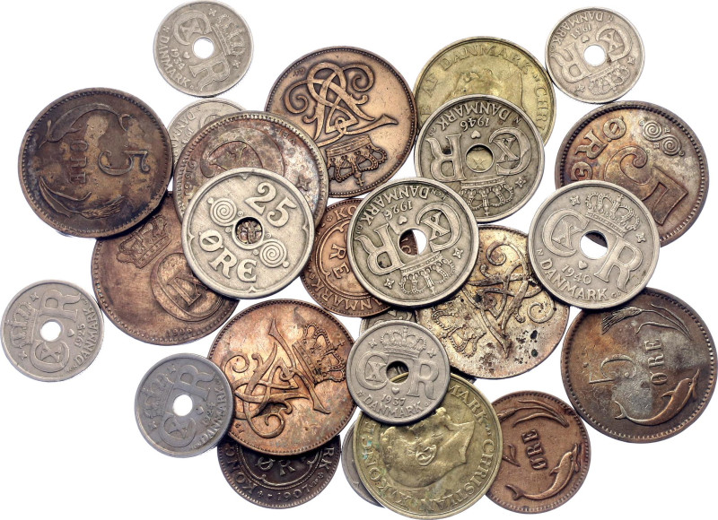 Denmark Lot of 25 Coins 1894 - 1946

Various Dates & Denomination; VF/XF