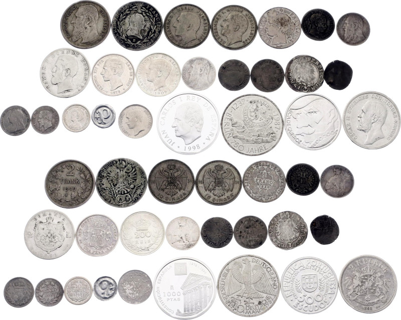 Europe Lot of 24 Coins 1627 - 1998

With Silver; Various Countries, Dates & De...