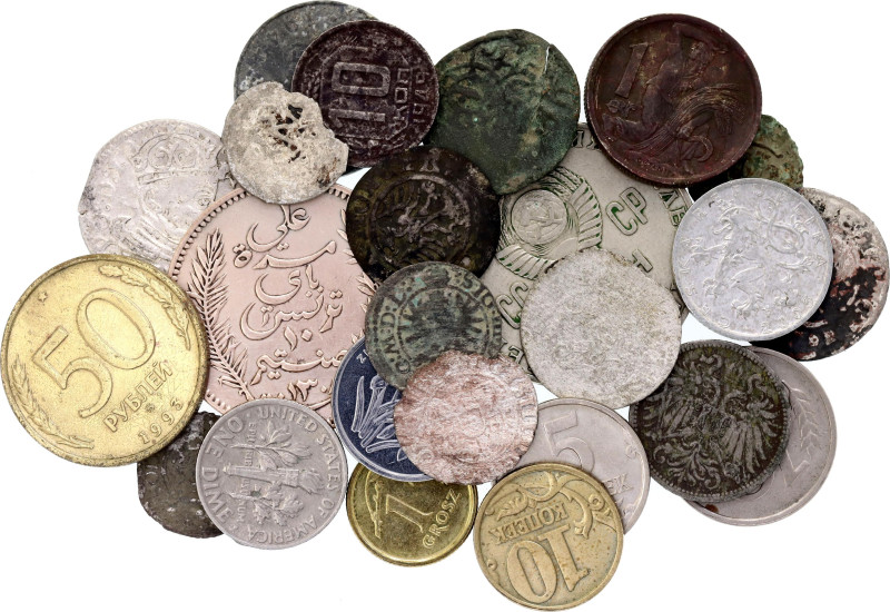 World Lot of 24 Coins 1492 - 2014

With Silver; Various Countries, Dates & Den...