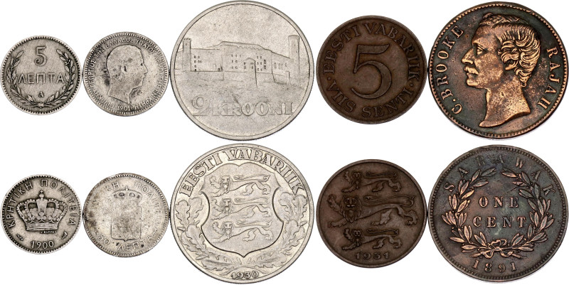 World Lot of 5 Coins 1891 - 1931

With Silver; Various Countries, Dates & Deno...