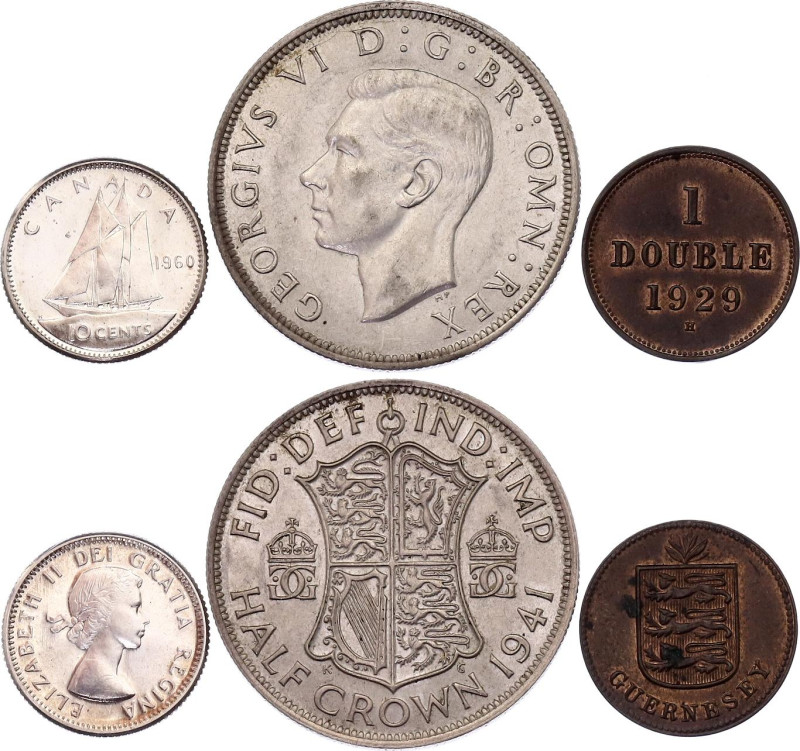 World Lot of 3 Coins 1929 - 1960

With Silver; Various Countries, Dates & Deno...