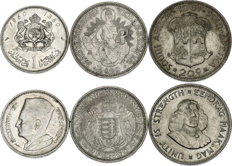 World Lot of 3 Coins 1929 - 1961

Silver., Total weight: 27.42 g.; Various Cou...