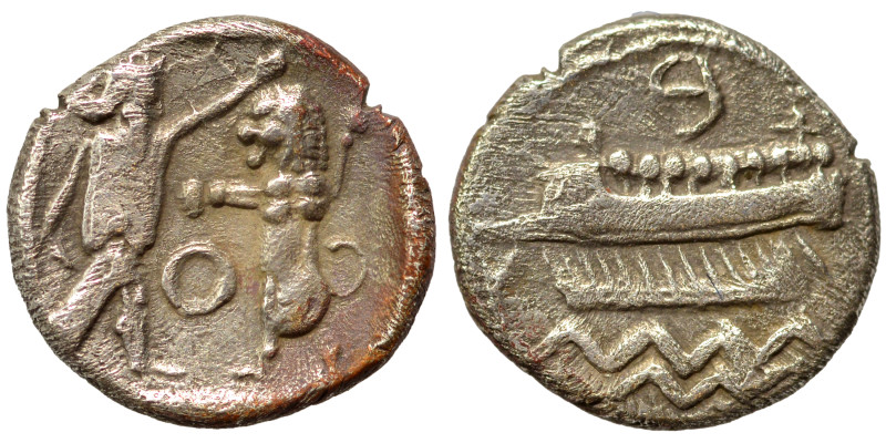 PHOENICIA. Sidon. Ba'alšillem II, circa 401-366 BC. 1/16 Shekel (silver, 0.78 g,...