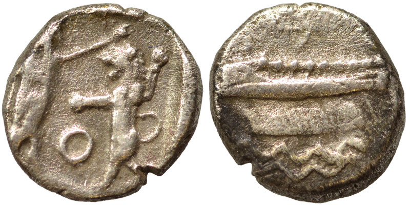 PHOENICIA. Sidon. Ba'alšillem II, circa 401-366 BC. 1/16 Shekel (silver, 0.75 g,...