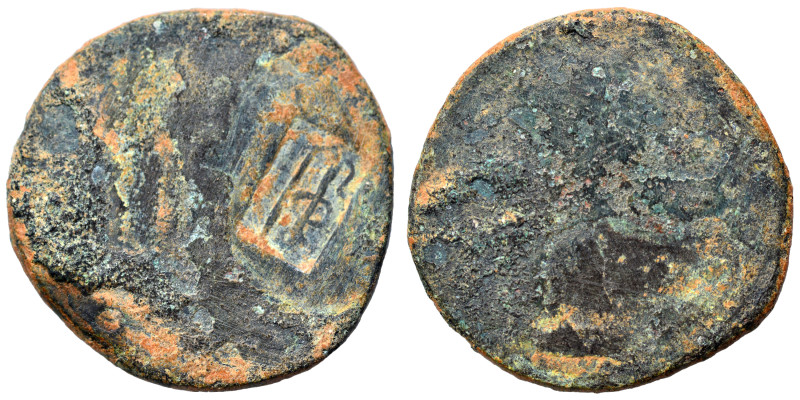 Uncertain. Ae (bronze, 3.94 g, 20 mm). Blank, c/m. Rev. Blank. Fair.