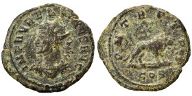 Aurelian, 270-275. Antoninianus (bronze, 3.71 g, 22 mm), Cyzicus. IMP AVRELIANVS AVG Radiate and cuirassed bust of Aurelian to left. Rev. P M TR PT P ...