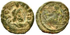 Time of Maximinus II, 310-313. Ae (bronze, 0.63 g, 12 mm), Alexandria. DEO SANCTO SARAPIDI Draped bust of Serapis to right, wearing modius. Rev. DEO S...