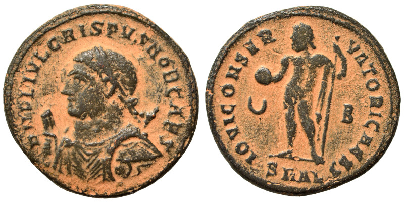 Crispus, as Caesar, 316-326. Follis (bronze, 3.30 g, 19 mm), Alexandria. D N FL ...