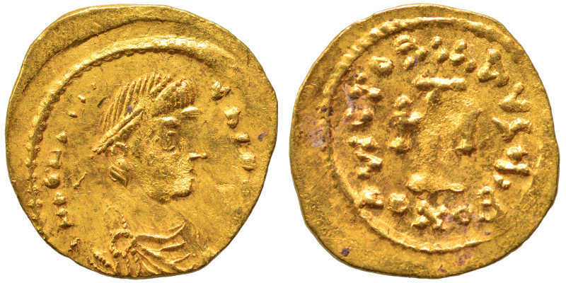 Heraclius, 610-641. Tremissis (gold, 1.47 g, 16 mm), Constantinople. d N hЄRACLI...