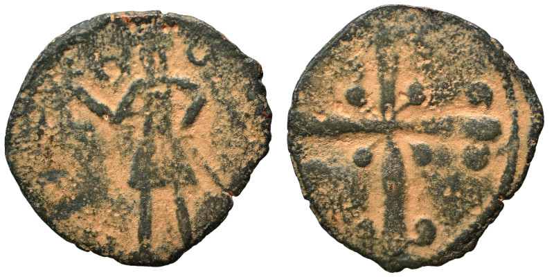 CRUSADERS. Edessa. Baldwin II, second reign, 1108-1118. Follis (bronze, 2.31 g, ...