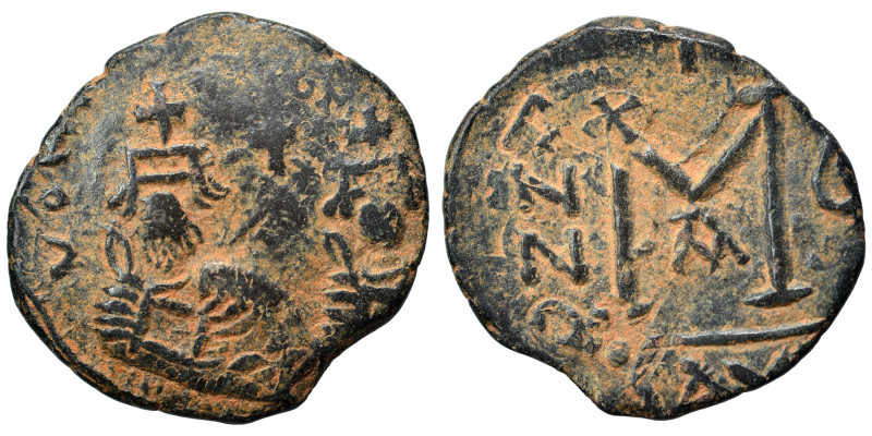 Arab Byzantine. Heraclius, with Heraclius Constantine, 610-630. Follis (bronze, ...