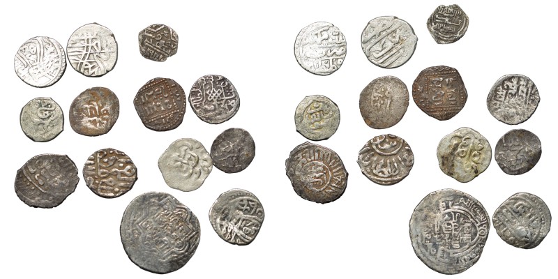 Group lot of 13 Islamic coins, some repatinated. G - VF. As seen, no return