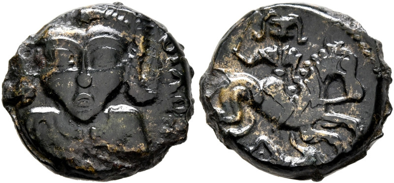 NORTHWEST GAUL. Lexovii. Circa 60-30/25 BC. AE (Bronze, 13 mm, 2.10 g, 6 h). [ЄΓ...