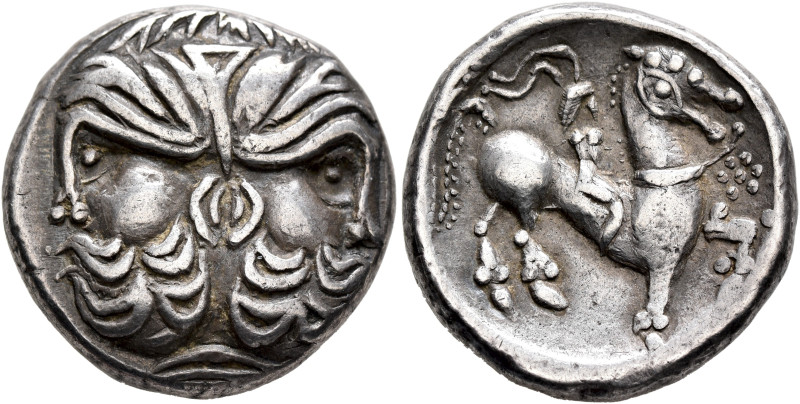 LOWER DANUBE. Uncertain tribe. Circa 3rd-2nd century BC. Tetradrachm (Silver, 22...