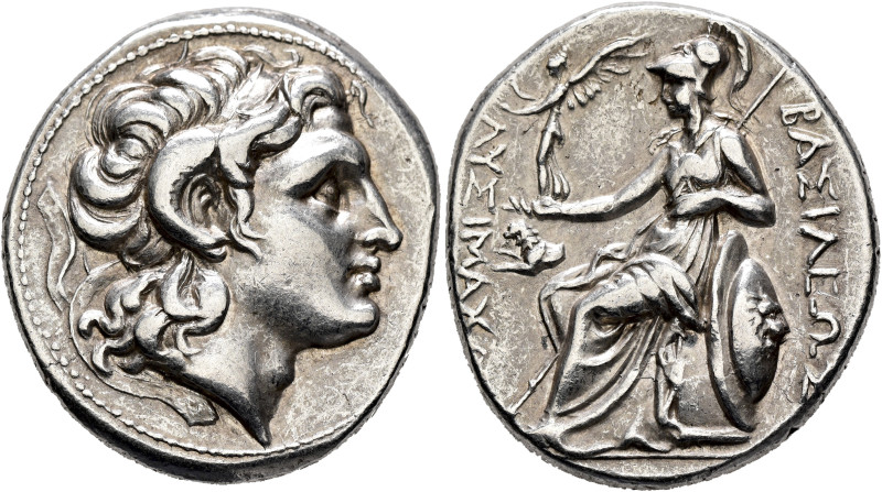 KINGS OF THRACE. Lysimachos, 305-281 BC. Tetradrachm (Silver, 29 mm, 17.53 g, 12...