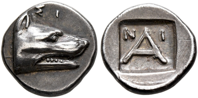 ARGOLIS. Argos. Circa 330-270 BC. Obol (Silver, 10 mm, 0.87 g, 12 h). Head of a ...