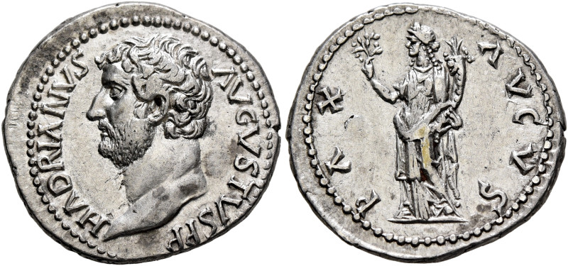 Hadrian, 117-138. Denarius (Silver, 19 mm, 3.28 g, 6 h), uncertain mint in the E...