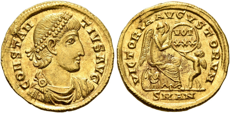 Constantius II, 337-361. 1 1/2 Scripula - 9 Siliquae (Gold, 16 mm, 1.68 g, 6 h),...