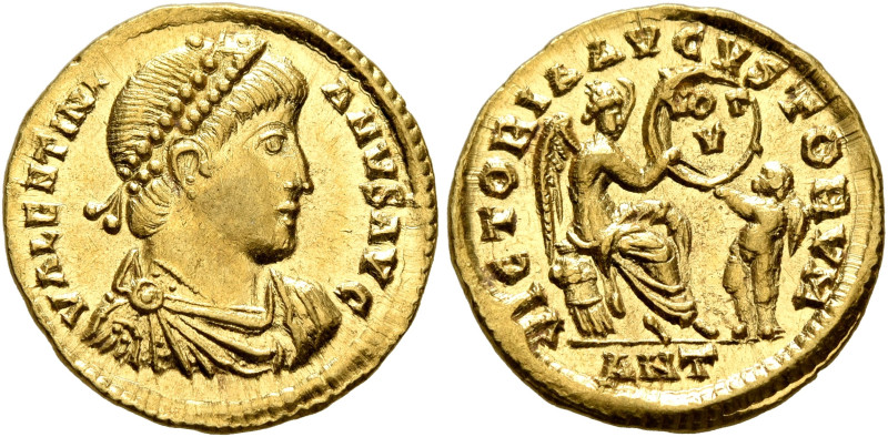 Valentinian I, 364-375. 1 1/2 Scripula - 9 Siliquae (Gold, 15 mm, 1.64 g, 6 h), ...