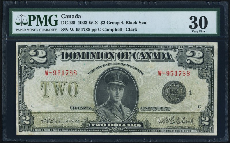 Canada Dominion of Canada 2 Dollars 23.6.1923 DC-26l PMG Very Fine 30. 

HID0980...