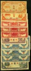 A Well Circulated Selection of Japanese Puppet Bank Notes from China. Good or better. Several examples have margin roughness.

HID09801242017
