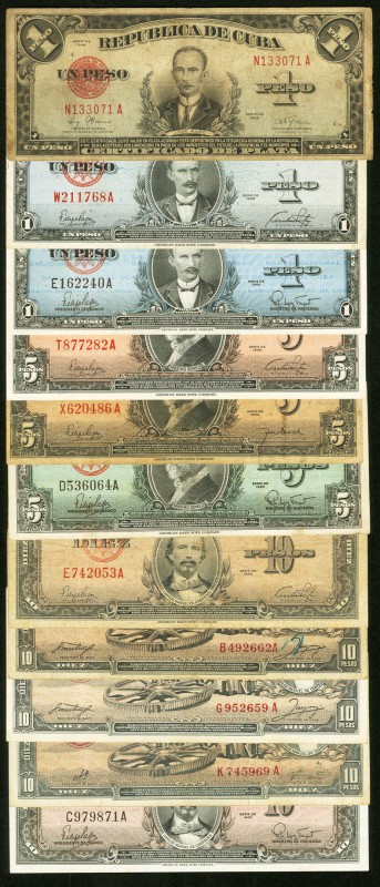 A Circulated Assortment of Cuban Notes, Primarily from the 1950s. 

HID098012420...