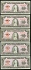 Cuba Banco Nacional de Cuba 50 Pesos 1954 Pick 82b, Five Examples About Uncirculated to Crisp Uncirculated. 

HID09801242017