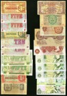 A Large Selection of Forty-Two Items from the British Empire Including Four Travelers Checks. Very Good to Crisp Uncirculated. 

HID09801242017