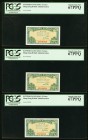 Hong Kong Government of Hong Kong 5 Cents ND (1941) Pick 314 Three Consecutive Examples PCGS Superb Gem New 67PPQ. A pleasing consecutive trio in unus...