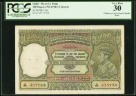 India Reserve Bank of India 100 Rupees ND (1943) Pick 20e PCGS Very Fine 30. Pinholes at left as issued; spindle holes.

HID09801242017