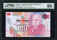 Ireland Northern Bank Limited 100 Pounds 19.1.2005 Pick 209a PMG Gem Uncirculated 66 EPQ. 

HID09801242017