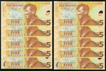 New Zealand Reserve Bank of New Zealand $5 (10); $10 (6) (20)06 Pick 185b (10); 186b (6) Choice Crisp Uncirculated. 

HID09801242017