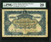 Turkey Banque Imperiale Ottomane 5 Livres 1909 Pick 64a PMG Very Fine 20 Ink. A beautiful, early type printed by Waterlow and Sons. Handsome original ...