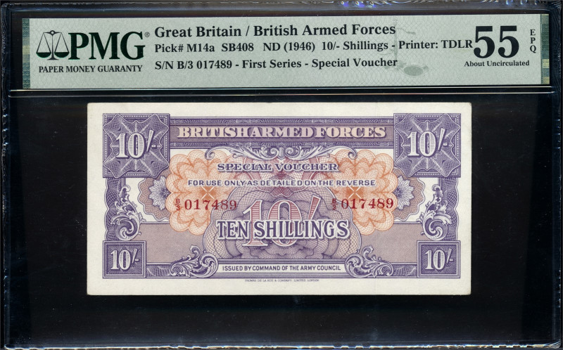 * GREAT BRITAIN, Armed Forces. 10 Shillings 1946 PMG 55EPQ, Pick M14a. https://w...