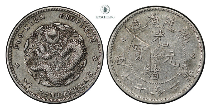 * CHINA, FUKIEN. 10C 1903-08 AU, LM-293. Cleaned and a heavy scratched. Grade: A...