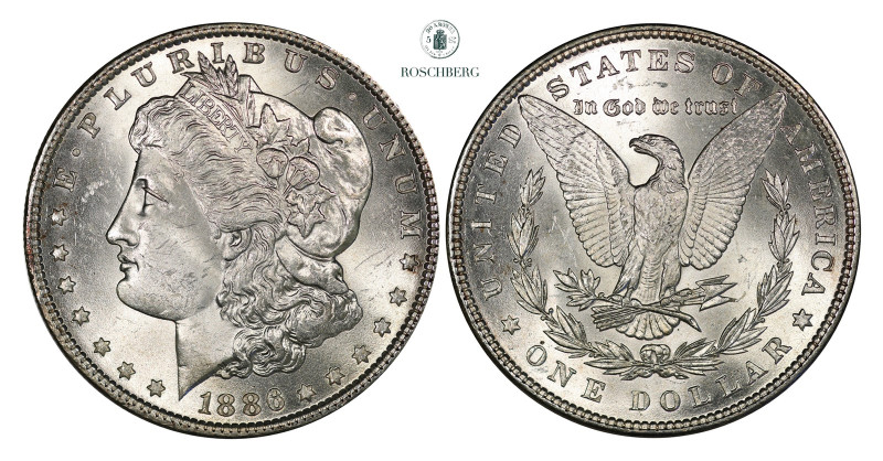 USA. Dollar 1886 UNC, KM-110. Philadelphia Mint. Shimmering white luster. Grade:...