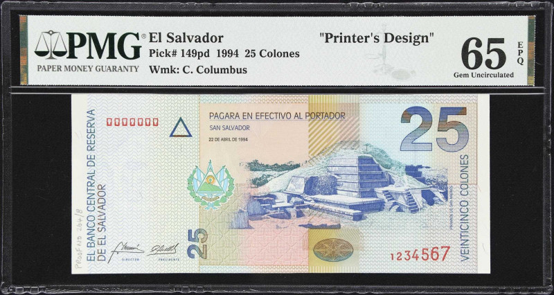 EL SALVADOR. El Banco Central de Reserva de El Salvador. 25 Colones, 22.4.1994. ...