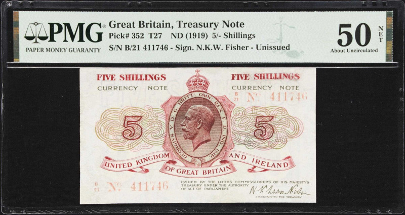 GREAT BRITAIN. Lords Commissioners of His Majesty's Treasury. 5 Shillings, ND (1...