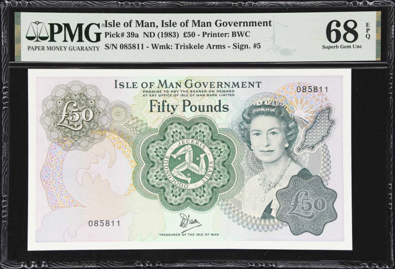 ISLE OF MAN. Lot of (8). Isle of Man Government. 50 Pounds, ND (1983). P-39a. Co...